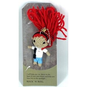 Watchover VOODOO DOLL Keychain, ROCK 'N' ROLL,  3" Tall